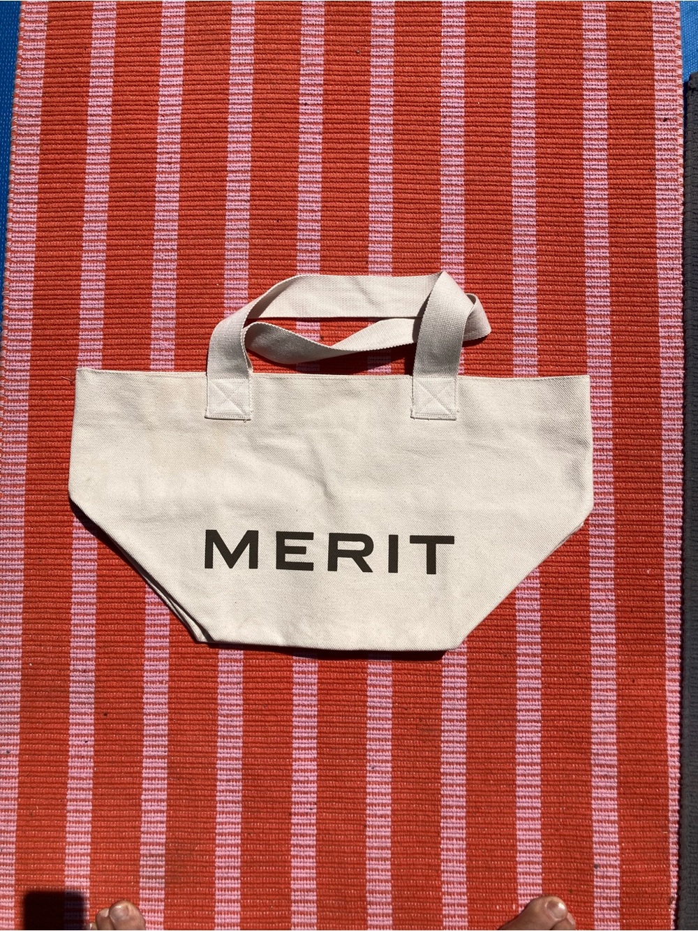 MERIT Cream Canvas Tote Bag